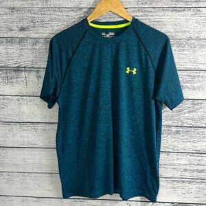 Under Armour Loose Fit Heat Gear Blue Tee Shirt M